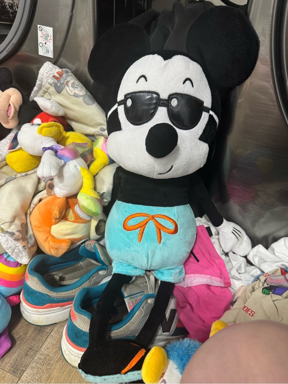 Disney Black & Light Blue Mickey Mouse Plush with Sunglasses